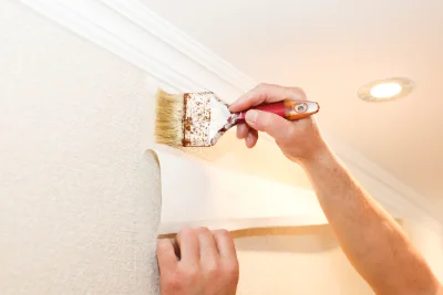 Pose de papier peint à Camparan — revêtements muraux et toiles de verre